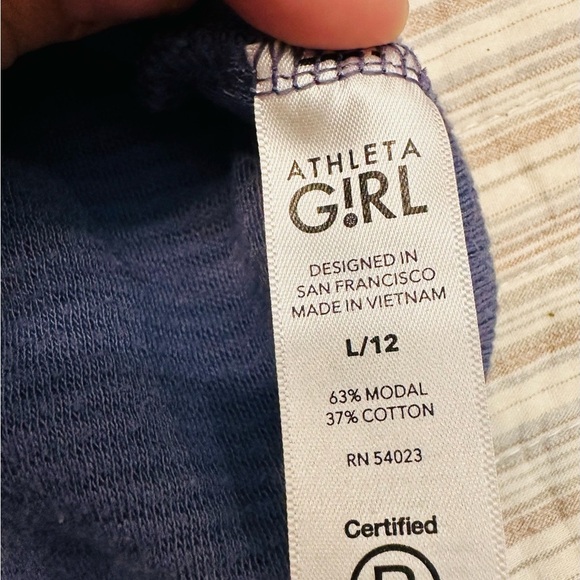 Athleta Girls Blue Crew Neck Sweater Size L - Picture 4 of 11